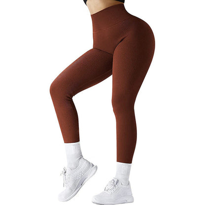 Seamless Ribbed Push-Up Leggings