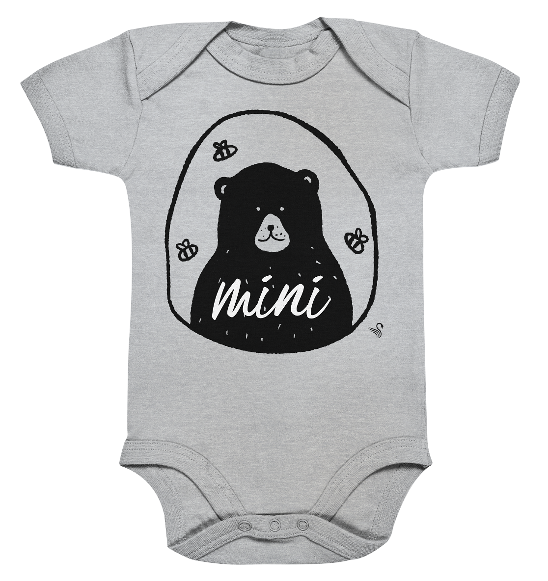 Mini bear bear bee - Organic Baby Bodysuit