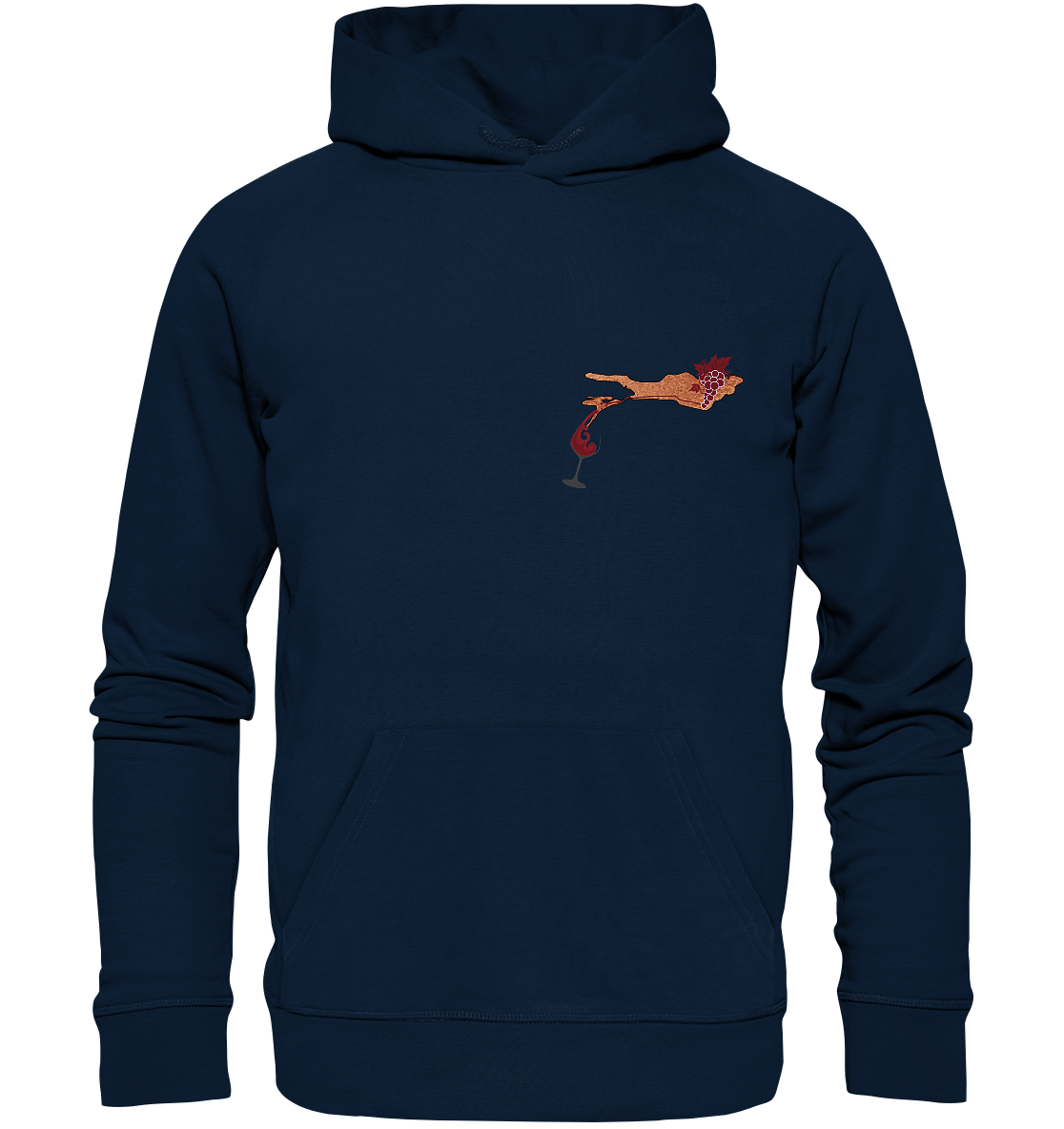 Hoodie mit Wein Motiv