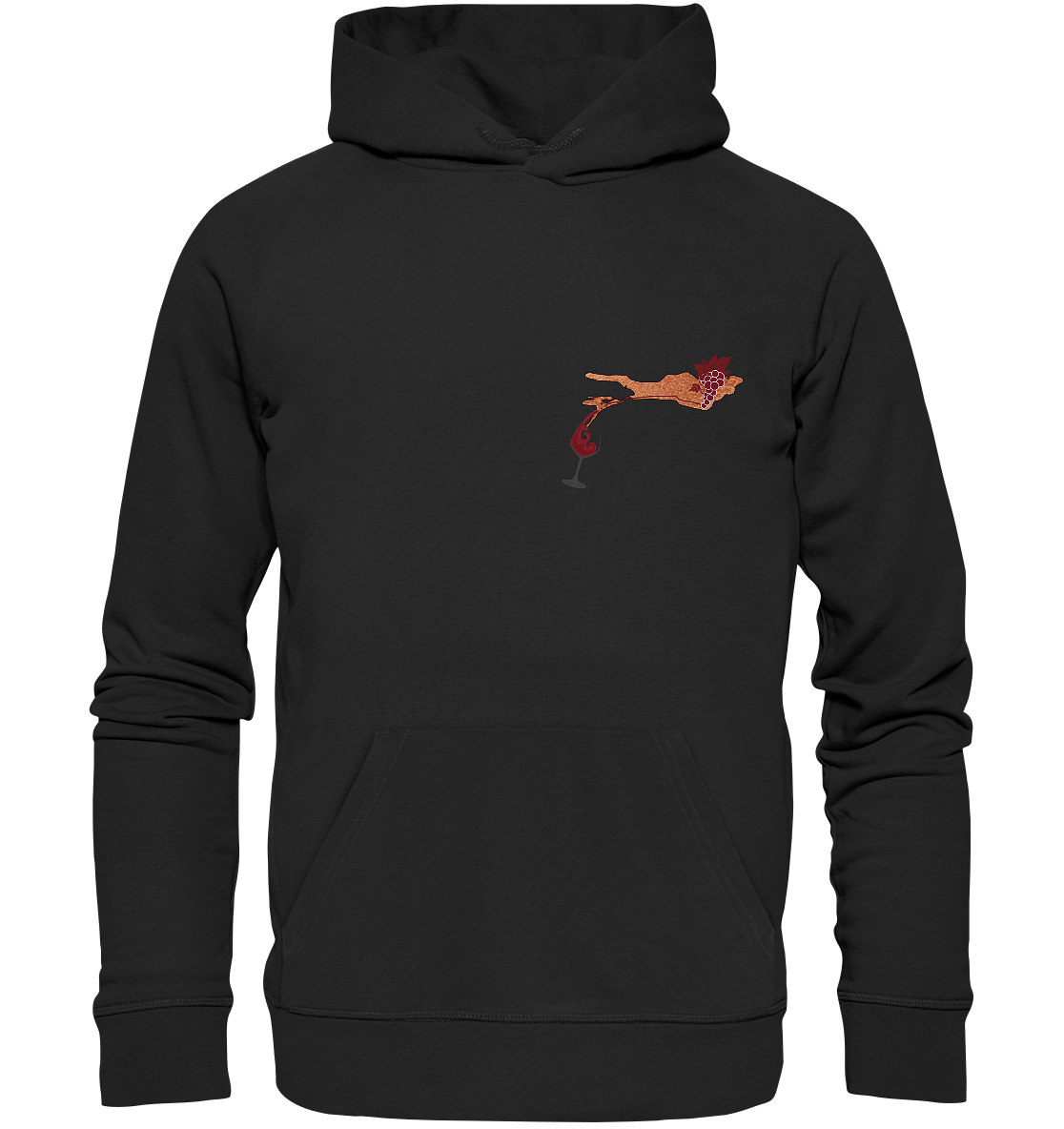 Hoodie mit Wein Motiv