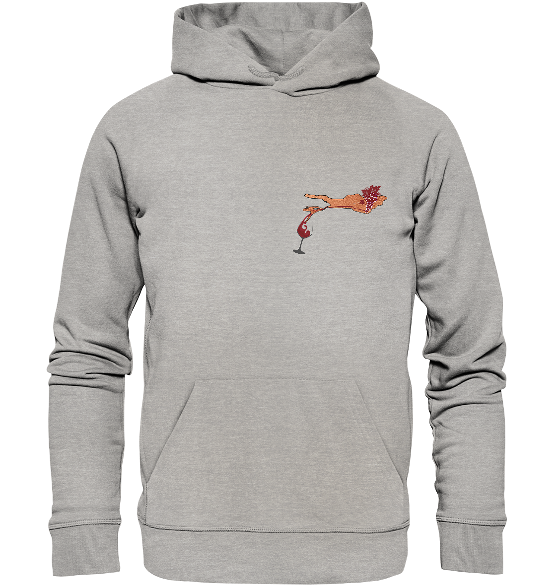 Hoodie mit Wein Motiv