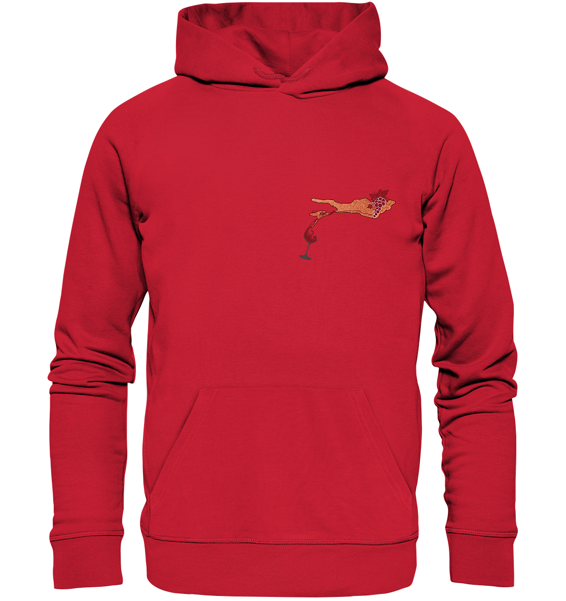 Hoodie mit Wein Motiv