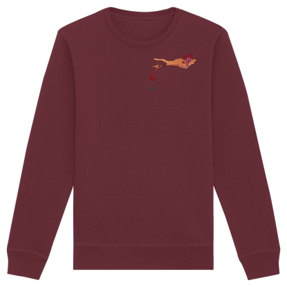 Weintrauben Weinglas Motiv Sweatshirt