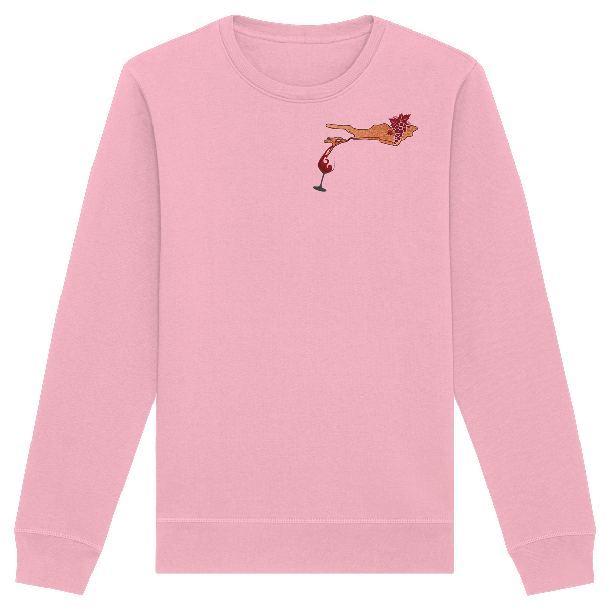 Weintrauben Weinglas Motiv Sweatshirt