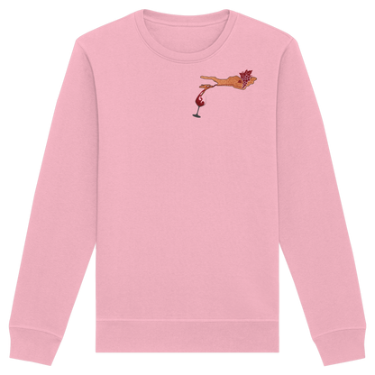 Weintrauben Weinglas Motiv Sweatshirt