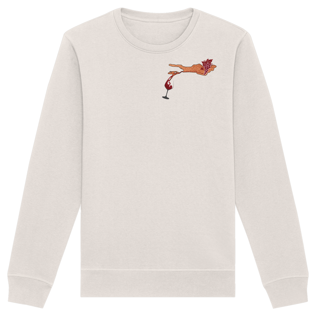 Weintrauben Weinglas Motiv Sweatshirt