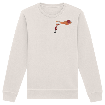 Weintrauben Weinglas Motiv Sweatshirt