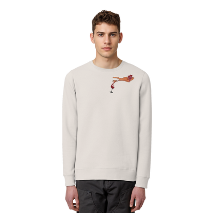Weintrauben Weinglas Motiv Sweatshirt