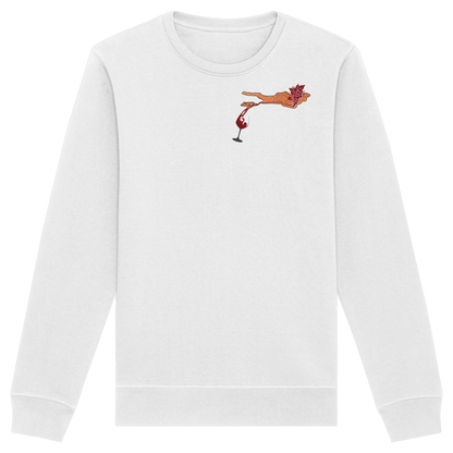 Weintrauben Weinglas Motiv Sweatshirt