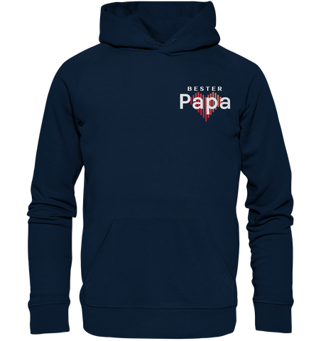 Bester Papa mit Herz - Organic Hoodie