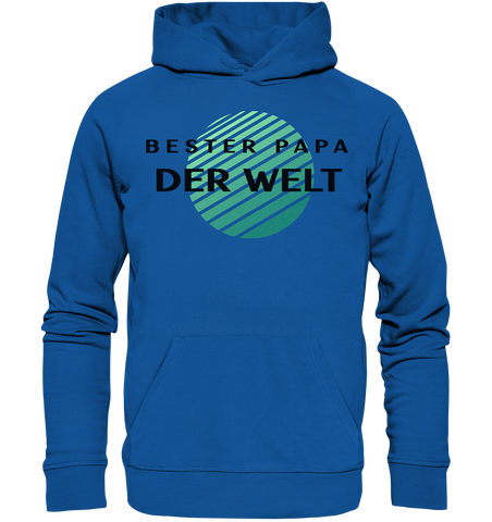 Best Dad in the World Organic Hoodie in Blue