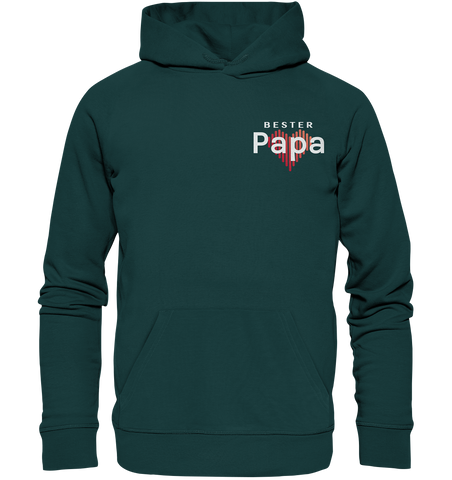 Bester Papa mit Herz - Organic Hoodie