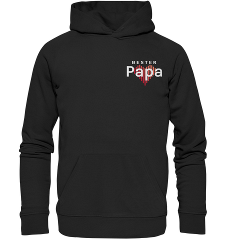 Bester Papa mit Herz - Organic Hoodie