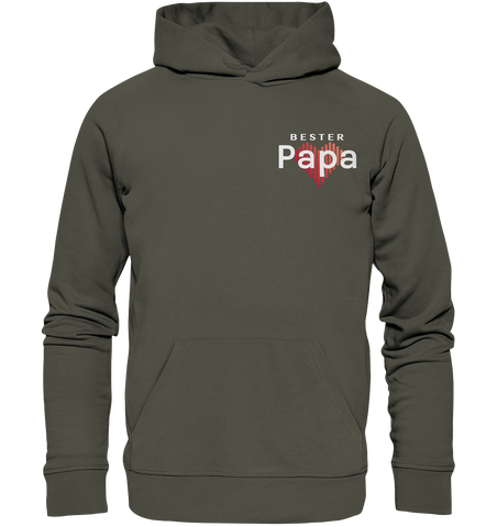 Bester Papa mit Herz - Organic Hoodie