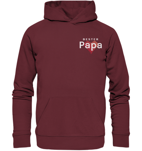 Bester Papa mit Herz - Organic Hoodie