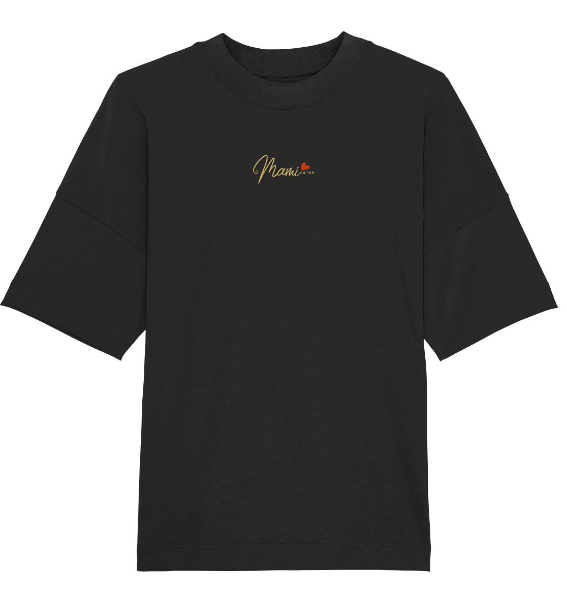 maminator gold heart - Organic Oversize Shirt (Embroidery)