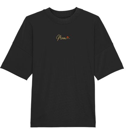 maminator gold heart - Organic Oversize Shirt (Embroidery)