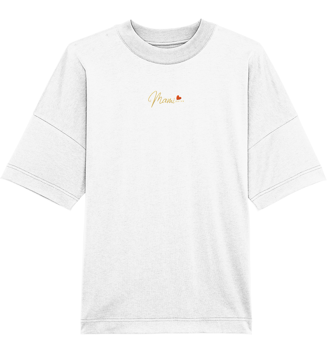 maminator gold heart - Organic Oversize Shirt (Embroidery)