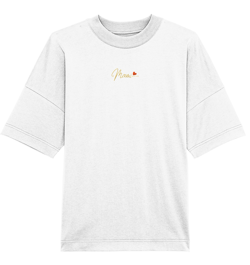 maminator gold heart - Organic Oversize Shirt (Embroidery)