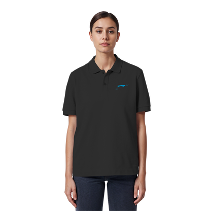 Lake Constance Blue Polo Shirt Unisex with Seam