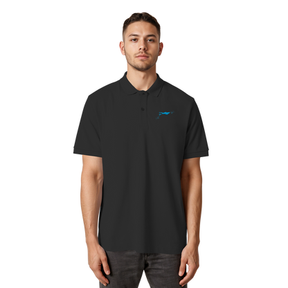 Lake Constance Blue Polo Shirt Unisex with Seam