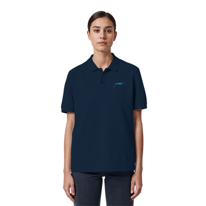 Lake Constance Blue Polo Shirt Unisex with Seam