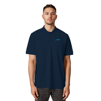 Lake Constance Blue Polo Shirt Unisex with Seam