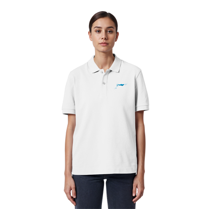 Lake Constance Blue Polo Shirt Unisex with Seam