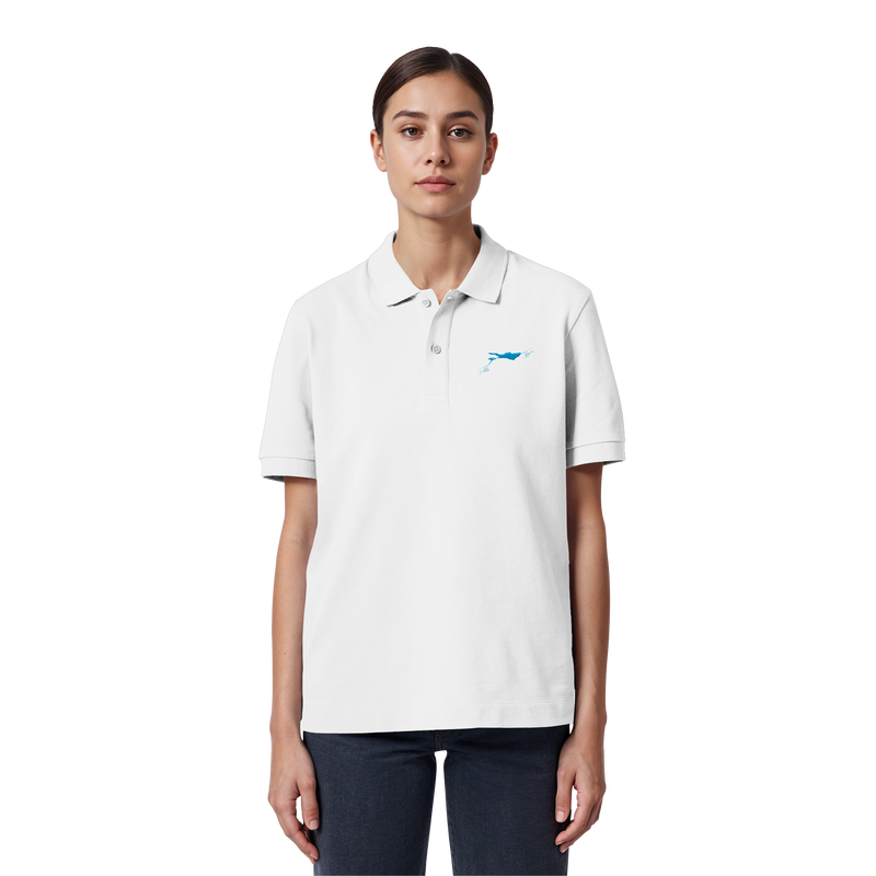 Lake Constance Blue Polo Shirt Unisex with Seam