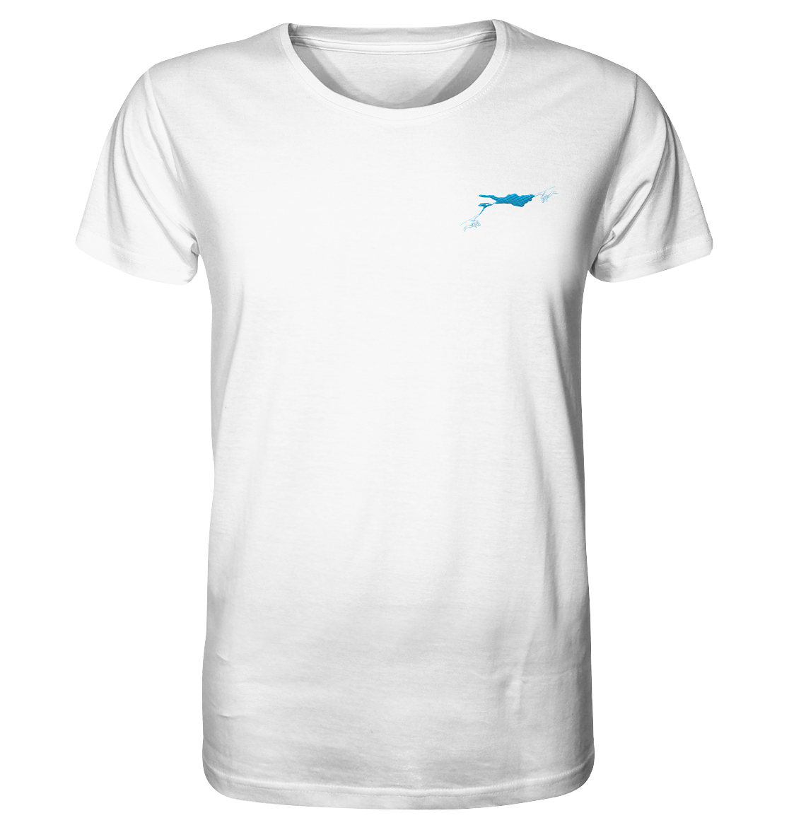 Men's Lake Constance Blue T-Shirt as a Seam