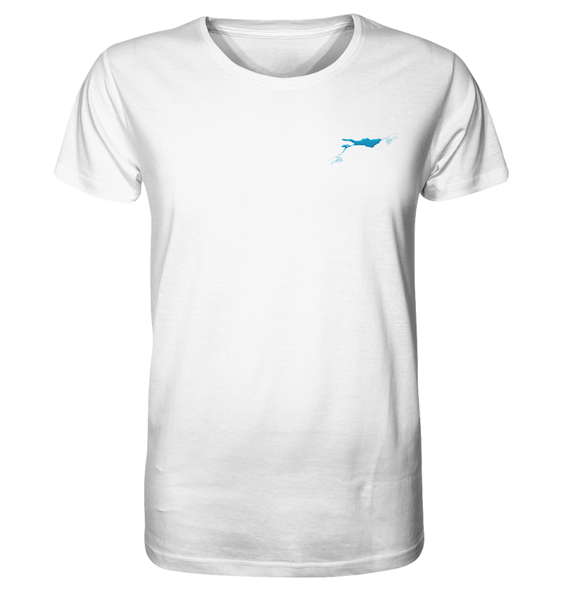 Men's Lake Constance Blue T-Shirt as a Seam