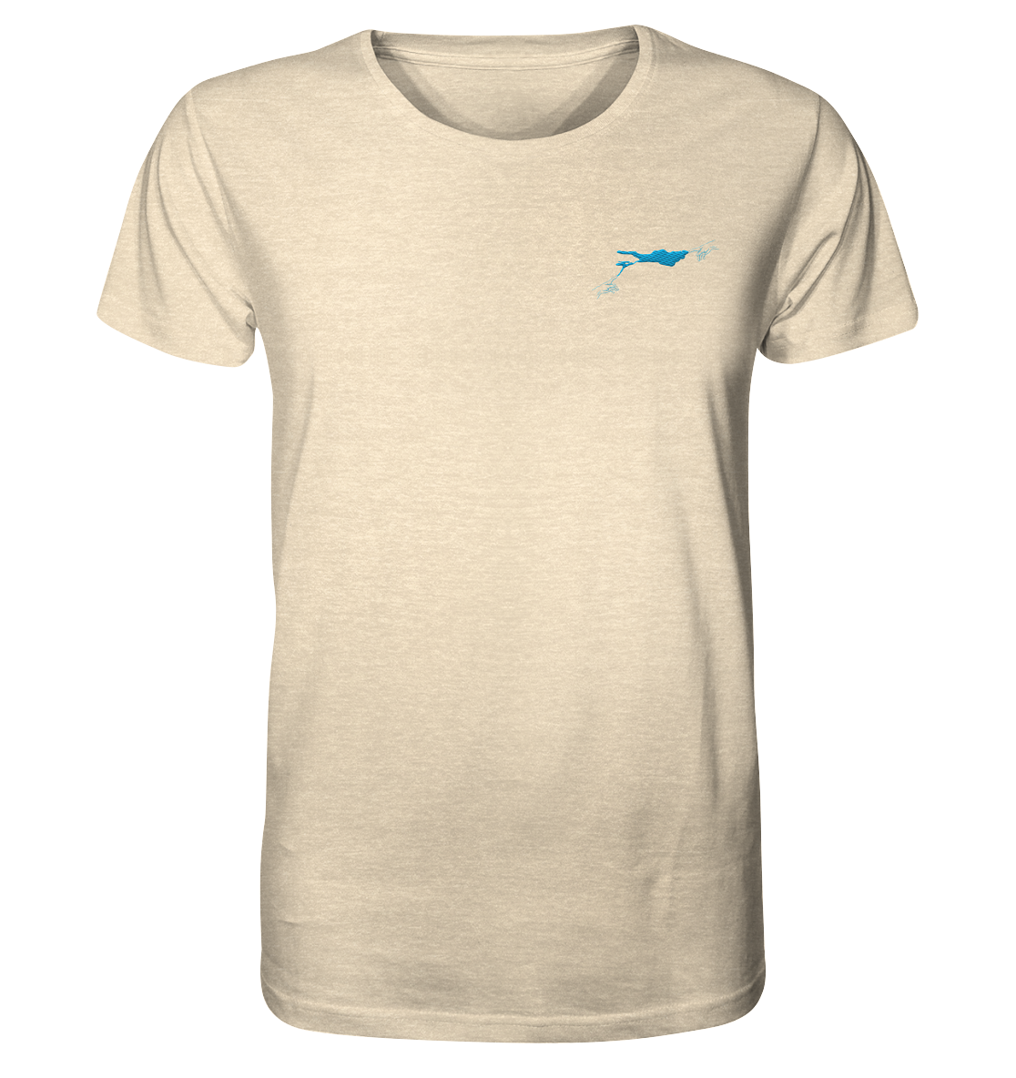 Men's Lake Constance Blue T-Shirt as a Seam