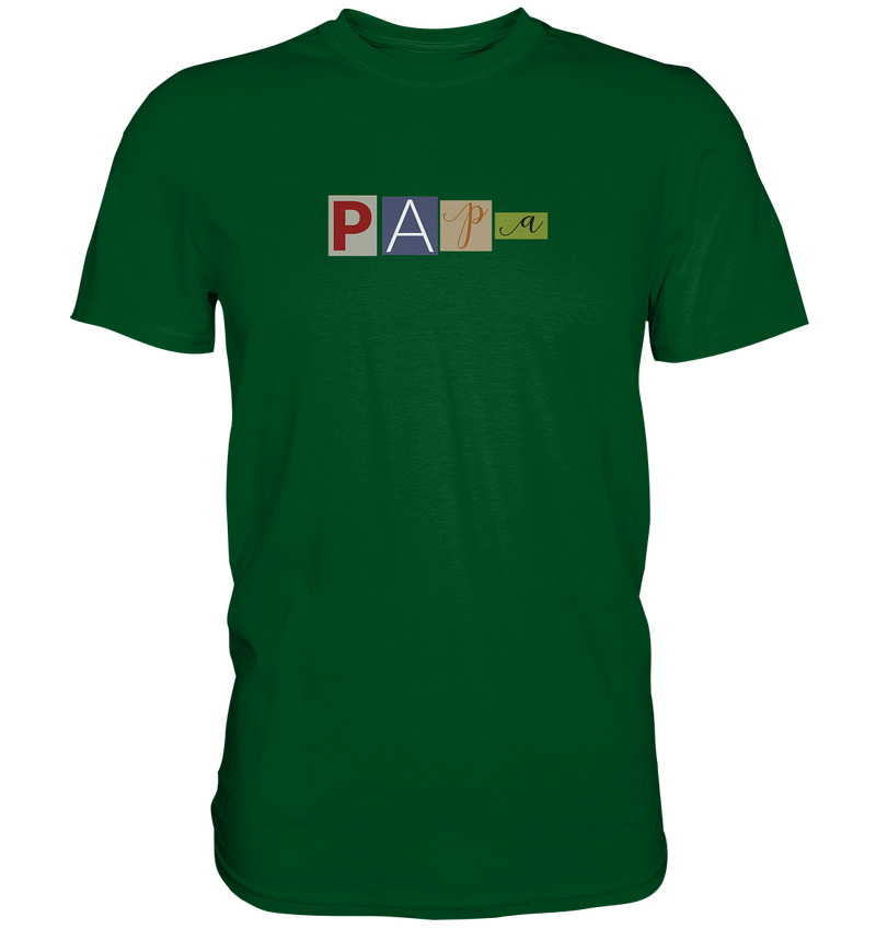 Papa T-Shirt bunte Buchstaben