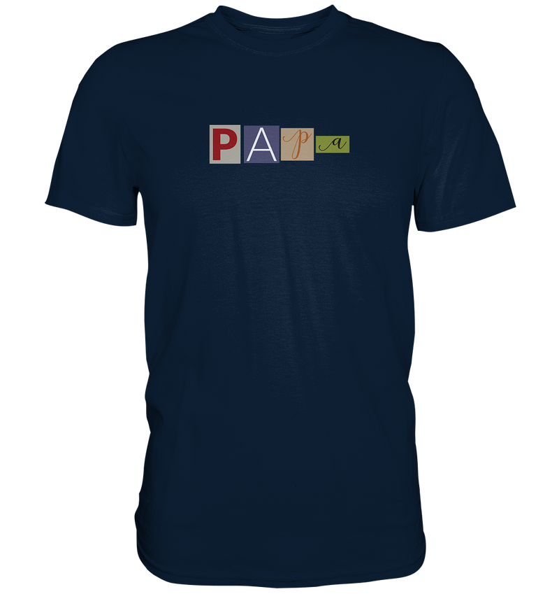 Papa T-Shirt bunte Buchstaben