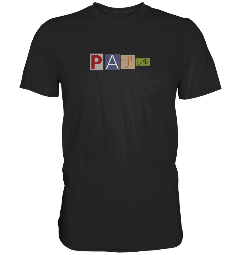 Papa T-Shirt bunte Buchstaben