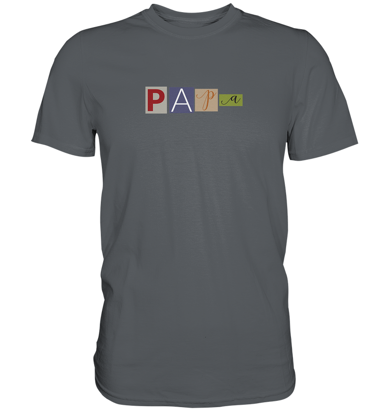Papa T-Shirt bunte Buchstaben