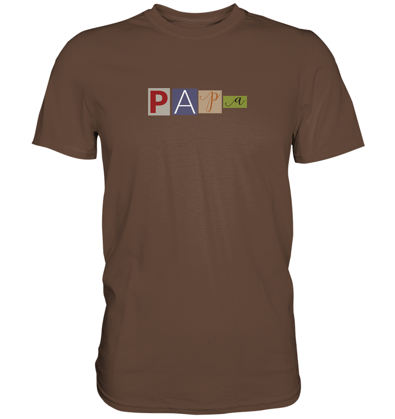 Papa T-Shirt bunte Buchstaben