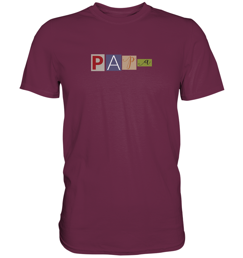 Papa T-Shirt bunte Buchstaben