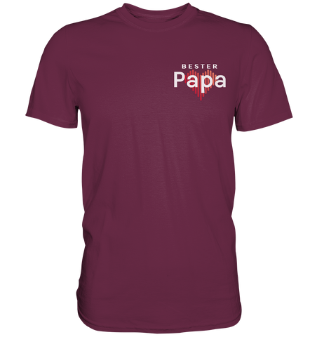 Bester Papa mit Herz - Premium Shirt