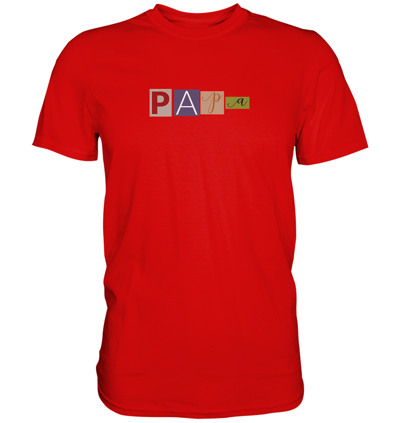 Papa T-Shirt bunte Buchstaben