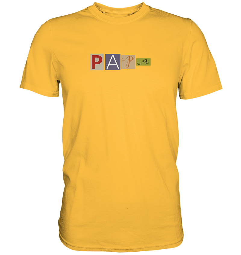 Papa T-Shirt bunte Buchstaben