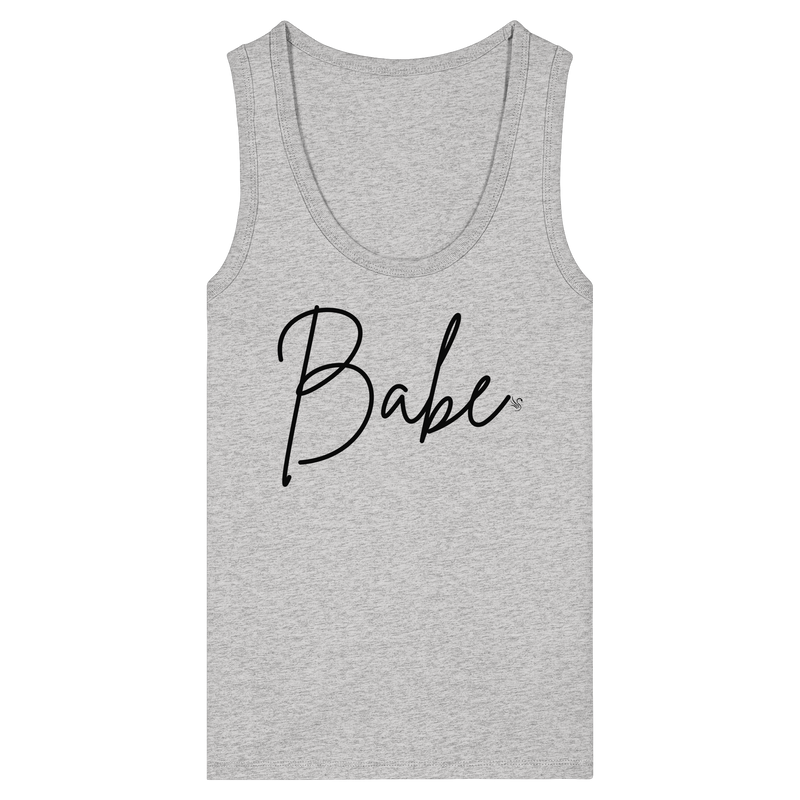 Babe Black Tank Top Women - Women's Organic Fitted Tank Top
