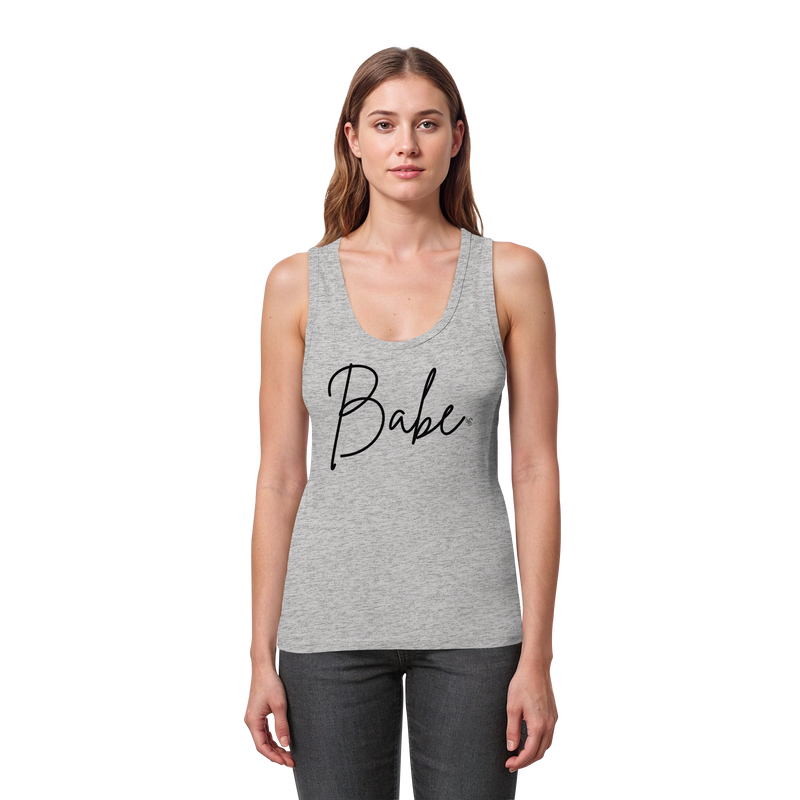 Babe Black Tank Top Women - Women's Organic Fitted Tank Top