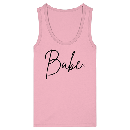 Babe Black Tank Top Women - Women's Organic Fitted Tank Top