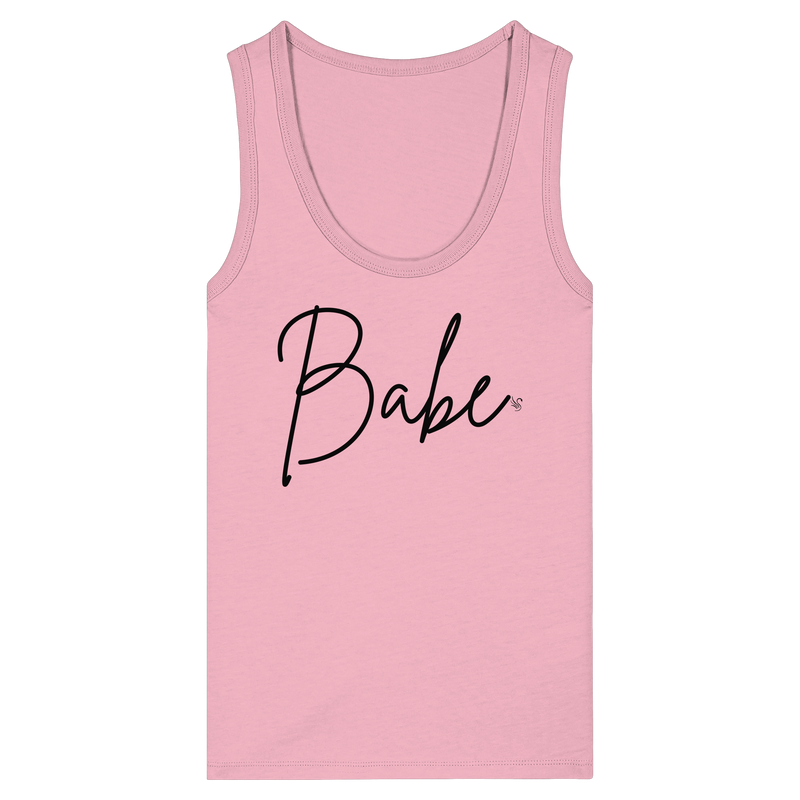 Babe Black Tank Top Women - Women's Organic Fitted Tank Top