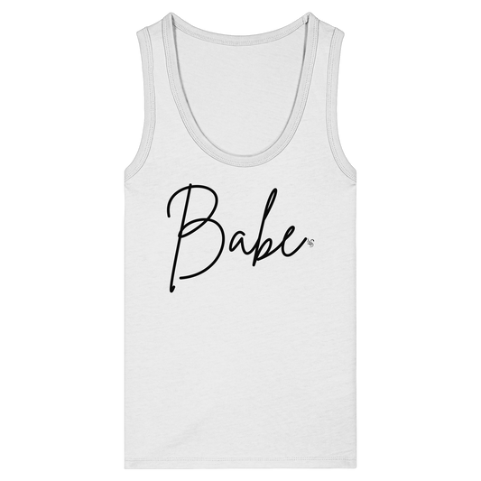 Babe schwarz Tank Top Damen - Womens Organic Fitted Tank Top