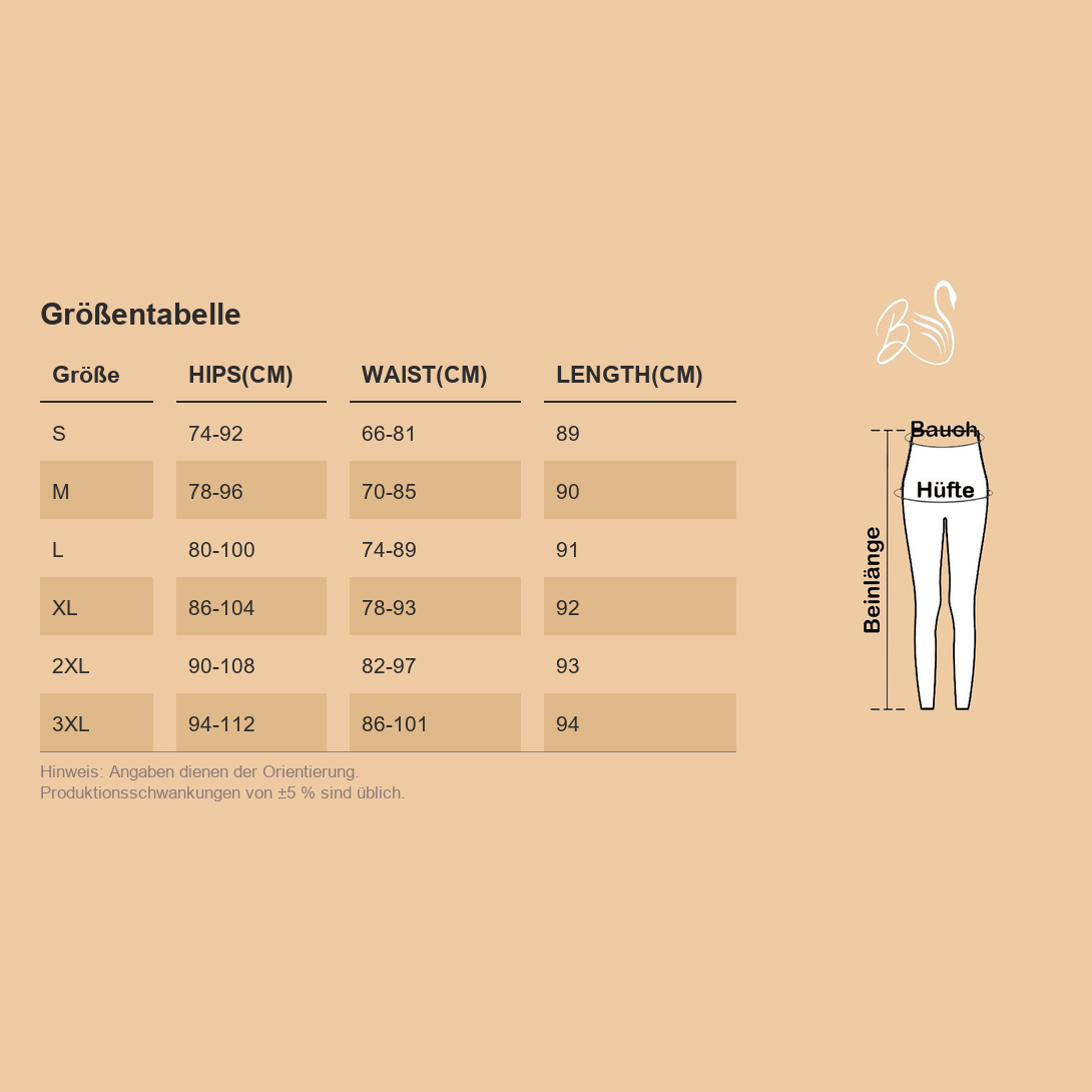 Größentabelle