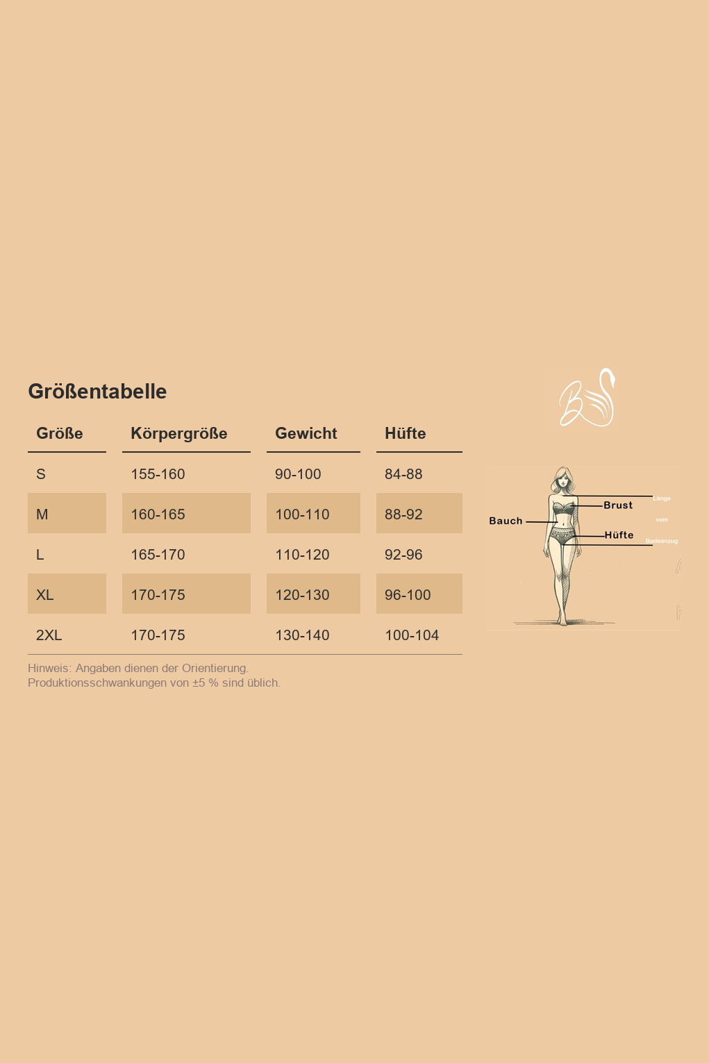Größentabelle