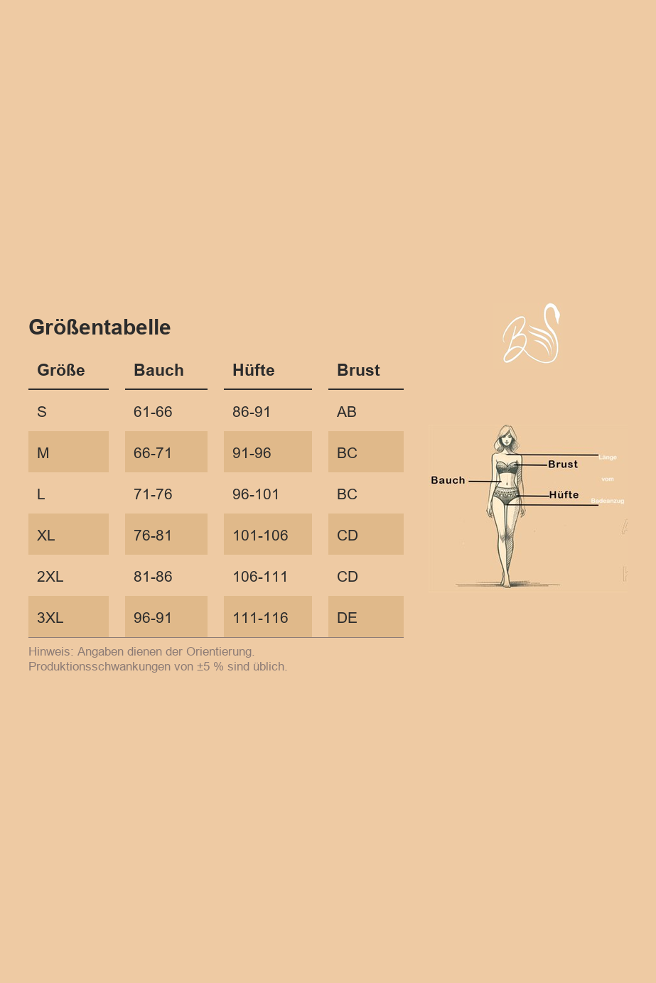 Größentabelle