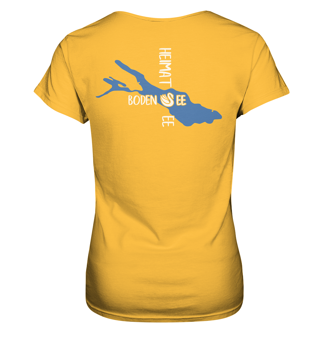 Rückseite Heimatsee Bodensee T Shirt Damen